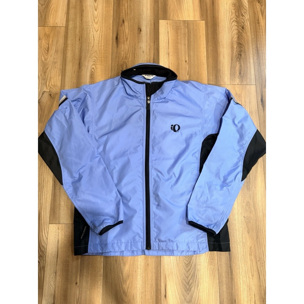Pearl‎ Izumi Cycling Windbreaker Jacket Coat Blue Women's Large Full Zip Pockets